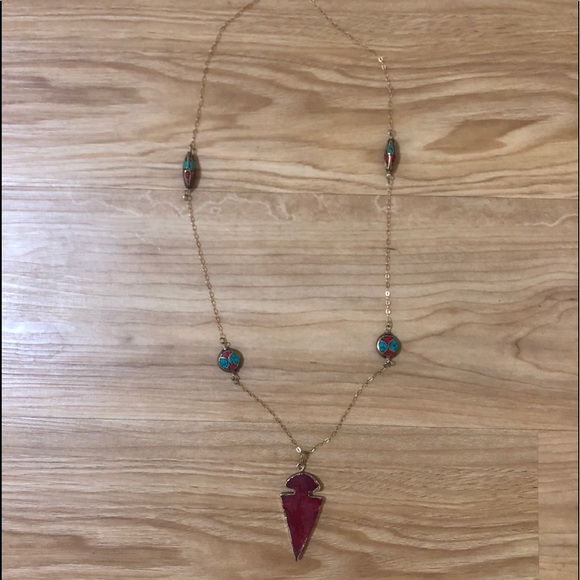 Pink Anthropologie Arrowhead necklace - Picture 7 of 7